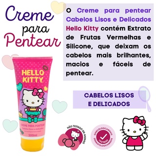 Creme Para Pentear Infantil Hello Kitty Para Cabelos Lisos E Delicados Kids Cia Da Natureza 200ml