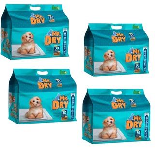 Tapete Higienico Para Cães - Mr Dry 80x60cm - 4 Pacotes com 30 Unidades Cada