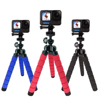 Gopro hero 10 9 8 7 6 preto titular flexível polvo tripé suporte para câmera selfie monopé ir pro acessório accesorios