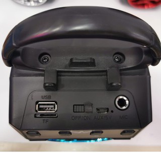 Caixa de som super potente Speaker BK-019 AL-1062 com LED Micro SD, radio, USB, Auxiliar, entrada para microfone (3)