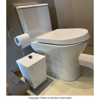 Lixeira Banheiro C/ Suporte Papel Higiênico em Várias Cores (5)
