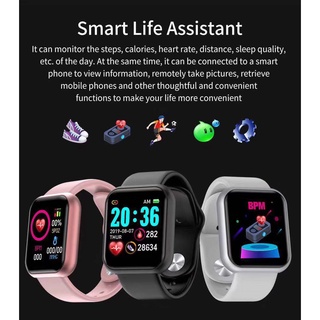 2022 New Style Y68 Smart Bluetooth Bracelet D20 Smart Bluetooth Sports Watch Reminder Deformation Smart Heart Rate Blood Pressure Exercise Sleep Monitoring Smart Watch