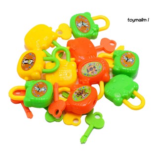 5 Pçs / Conjunto Mini Fechadura Colorida De Plástico Com Chave / Brinquedo Educativo Para Crianças / Presente