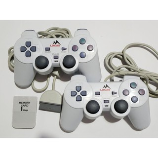 kit 2 Controles Dualshock 1 Ps1 ps one + 1 Memory card Ps1 ps one Playstation 1