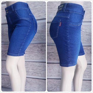 Bermuda jeans feminina cintura alta plus size 42 ao 58