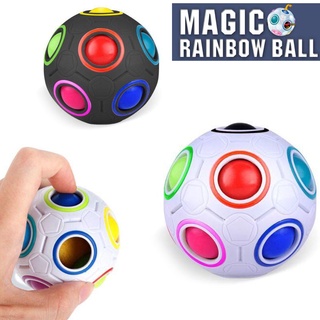 Nova Fidget Toys Rainbow Ball Cubo De Rubik 's Das Crianças 12 Buraco Brinquedos Intelectual Descompressão De Descompressão Bola Mágica Para Crianças Adulto