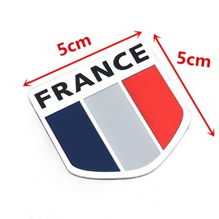 Adesivo Emblema França Renault Peugeot Aluminio 3d 5x5cm
