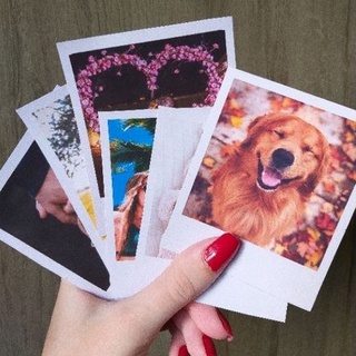 revelação de fotos com legenda estilo Polaroid envio rápido