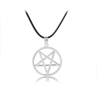 3d Preto Mordomola Pentagrama Satan Logotipo + Colar Taobao (1)