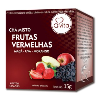 Chá Misto Frutas Vermelhas 10 sachês - QVita
