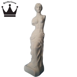 Escultura decoração Mulher Romana Deusa Vênus De Millo 25cm De Gesso Cru