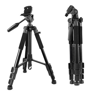 Tripé Profissional Alumínio Telescópico Camera Canon DSLR 1,50M + Suporte Celular iPhone + Bag