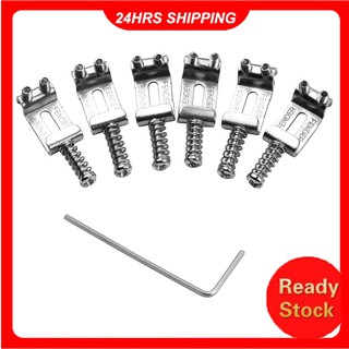 [In Stock] Electric Guitar Bridge Saddles With Wrench Electric Guitar Replacement Parts for ST Guitar 6Pcs