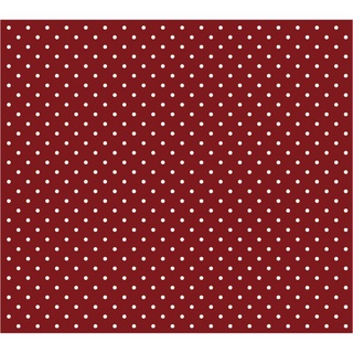 Tricoline Poá Pequeno (Branco Fundo Vermelho), 100% Algodão, Unid. 50cm x 1,50mt