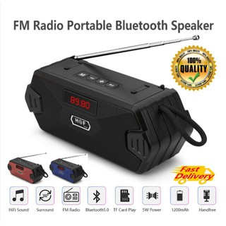 Caixa de som Alto-Falantes Mp3 Subwoofer Portátil Sem Fio Bluetooth Com Rádio Fm Aux Tf (1)