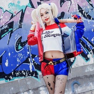 Esquadrão Suicida Do Dia Das Bruxas Harley Quinn cosplay Trajes anime (2)