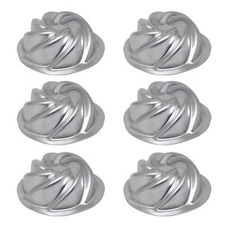 Formas Bolo Torta Vulcão (9x3,5cm - MINI - 06 unids) Aluminio (1)