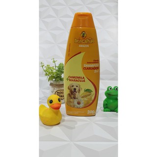 Shampoo Clareador para Cachorro e Gatos - Camomila e Maracujá 500ML Brincalhão (2)