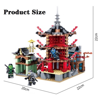 810Pcs Compatível Lego Ninjago Ninja Temple Dragão brinquedos de blocos de construção (6)