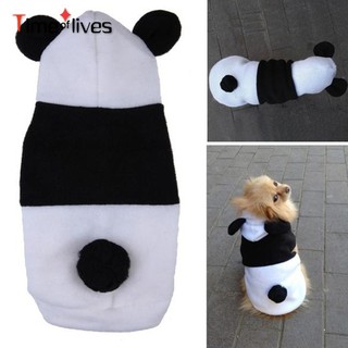 TF Pet Roupa Do Cão Bonito Panda Macio Com Capuz Filhote De Cachorro Camisas De Manga Curta Roupas Traje (1)