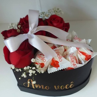 Caixa Cartonada Coração Dia dos Namorados Love Amor Presente Valentine's Day Tamanho P