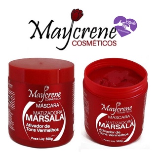 Tonalizante para cabelos vermelhos - maycrene cabelos com brilhos e hidratados 500g mascara (2)