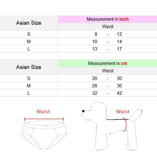 MULIN Calças Pet Fornecimentos Cão Filhote De Cachorro Feminino Briefs Underwear Calcinha Fralda/Multicolor (2)