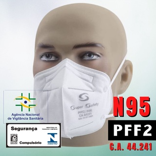Máscara N95 PFF2 Super Safety Para Proteção Respiratória Com ou sem Valvula de Exalação