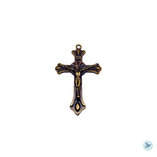 10 Unidades de Cruz/Crucifixo 5 cm Em Ouro Velho Para Confecção De Terços