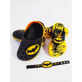 kit Crocs Babuche sandália chinelo super herói Batman (1)