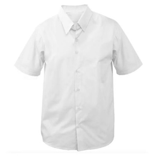 Camisa social branca manga curta