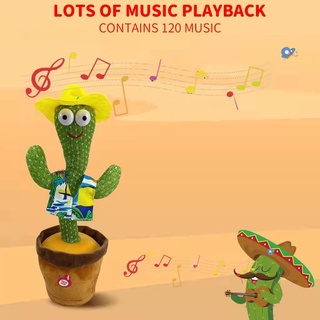 Cacto dançante interativo com voz Decoração Brinquedo falante dancing cactus (2)