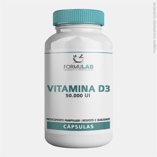 Vitamina D3 50.000ui - 16 Cápsulas - Colecalciferol 50000ui
