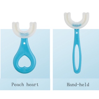 Escova De Dentes Infantil De Silicone Flexível Em Formato De U Giratória Para Oral/Limpeza De Bebês (9)