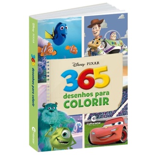 Livro 365 Desenhos Para Colorir Disney Pixar Culturama Infantil Educativo