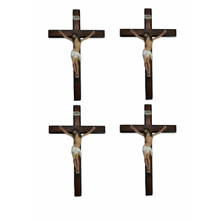 Kit 5 Crucifixo de Parede Atacado Cruz Cristo Religioso