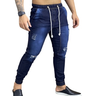 Calça Jogger Masculina Jeans Com Elastano Destroeyd