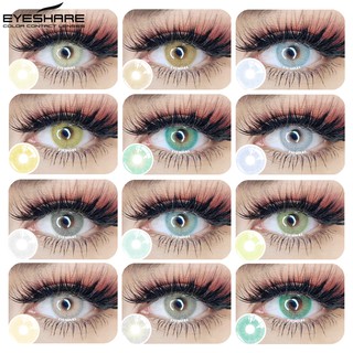 Eyeshare 1 Par (2Pçs) Lentes De Contato Coloridas De Cristal Natural Para Olhos Cosméticos Contatos