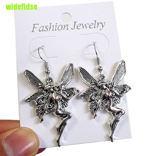 [perfect]Vintage Angel Fairy Pendant Necklace Earrings For Women Punk Goth Jewelry (4)