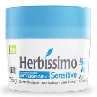 Desodorante Creme Antitranspirante Sensitive Herbissimo 55g