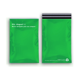Kit 50 Envelope Segurança Olá Cheguei Verde 12x18cm