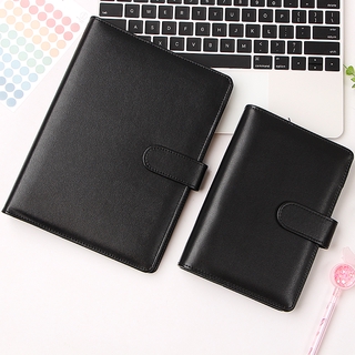 A5/A6 Color Macaron Leather Spiral Notebook Cover Office Organizer Stationery Binder Notepad (5)