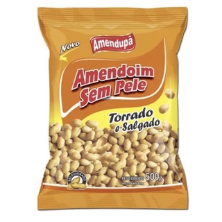 Pacote Amendoim sem Pele Torrado e Salgado 500g - Amendupã