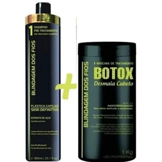 Combo Botox Blindagem Dos Fios + Shampoo 2× 1000.