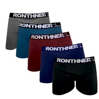 Kit 10 cuecas boxer masculino microfibra box Ronthner com elastico bordado