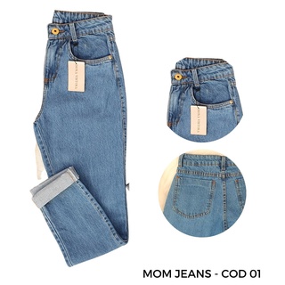 Calça Jeans Mom Branca Vintage Cintura Alta 100% Jeans (2)