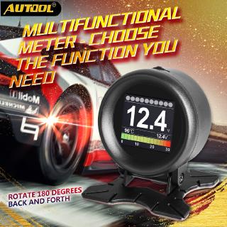 Autool X60 Multi-Função Digital Turbo Medidor De Pressão De Óleo De Água De Alarme De Velocidade 12V OBDII Leitor De Código OBD2