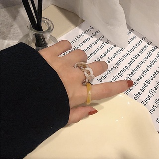 [AORE] 2Pcs/set Anel de resina joias estilo coreano conjunto de anéis de moda para mulheres (3)