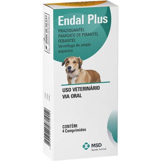 Endal Plus - Vermifugo MSD - 4 Comprimidos