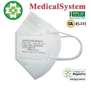 Máscara Medical System PFF2 - Inmetro - N95 Elásticos Orelhas
